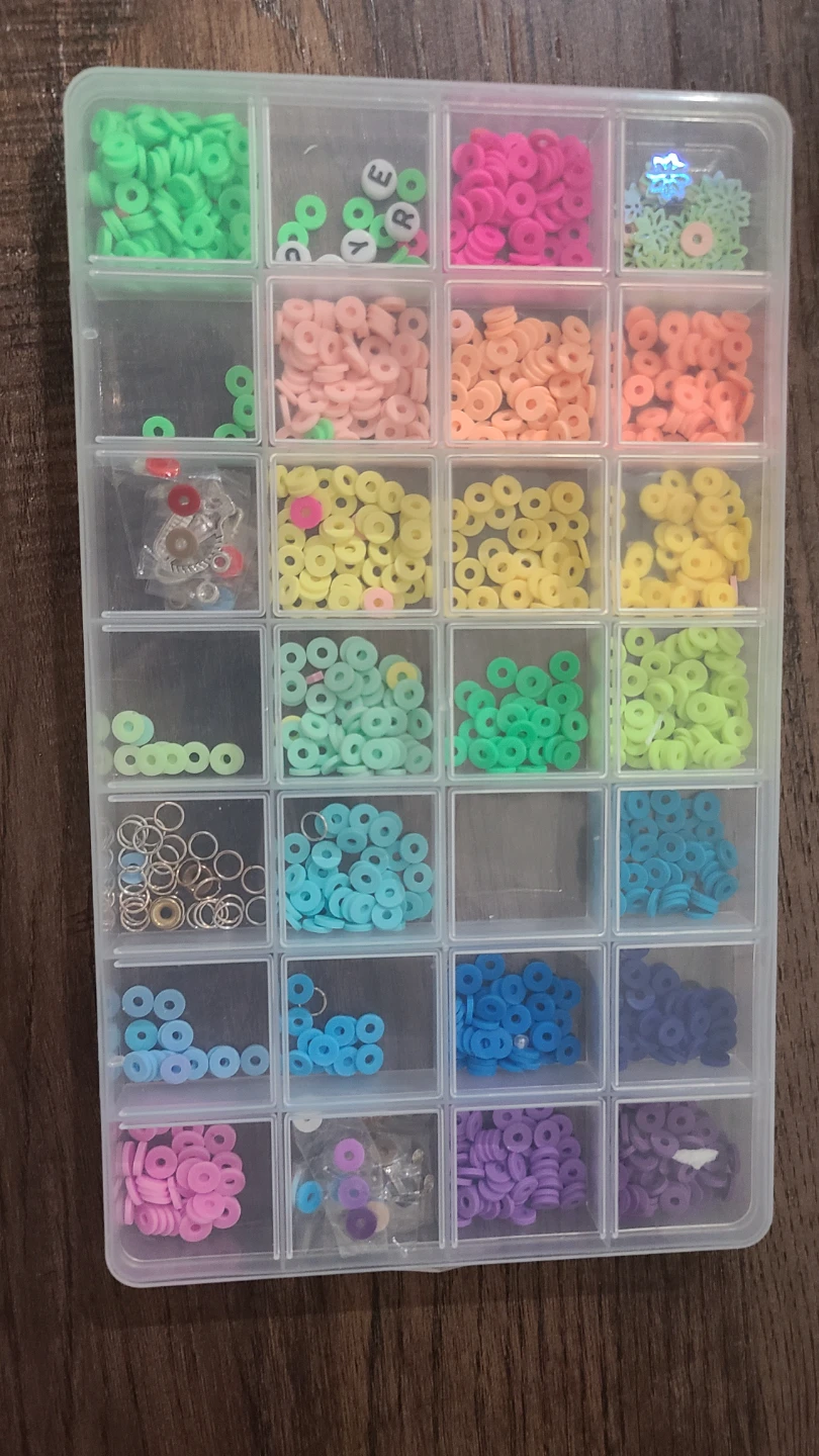 Clay Bead Craft Kit with Organizer Box