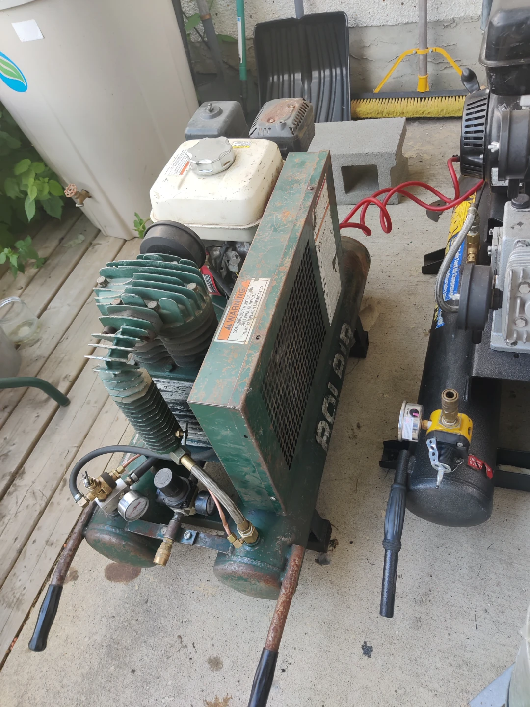 Rolair gas air compressor