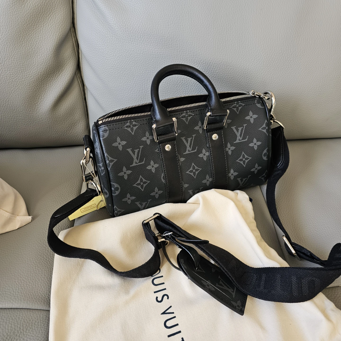 Louis Vuitton Monogram Eclipse Keepall XS Bag