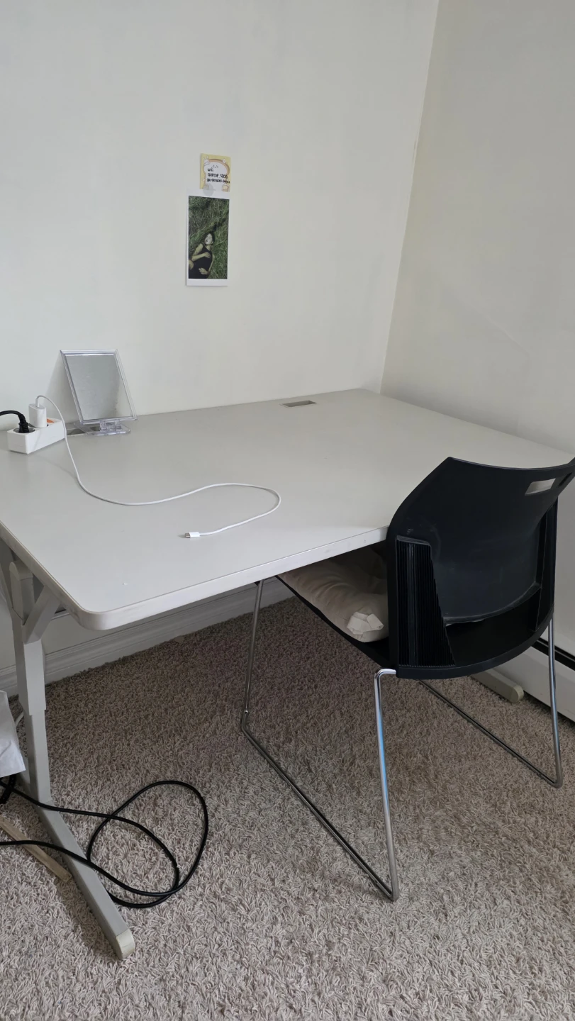 White Adjustable Height Desk