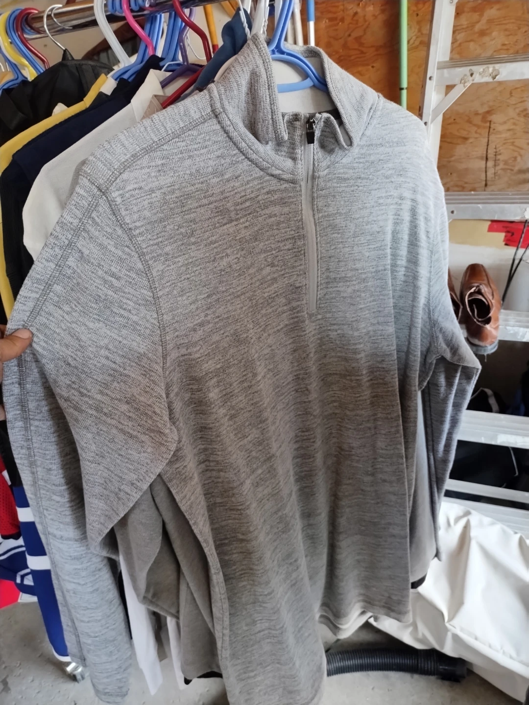 Grey Men's Quarter-Zip Pullover