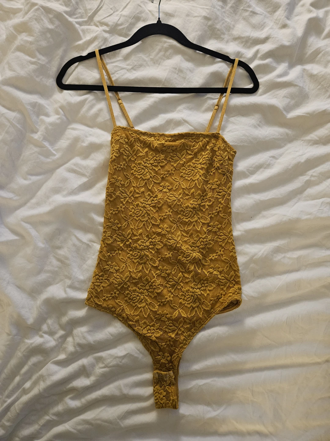 Mustard Yellow Lace Bodysuit