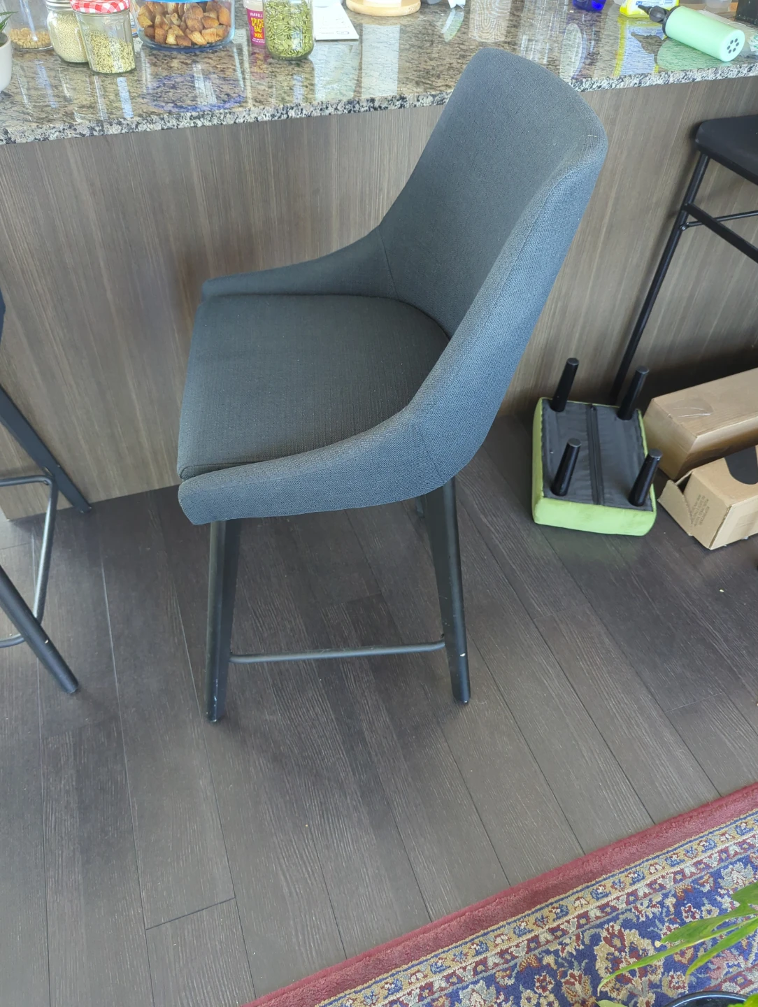 Grey Fabric Bar Stools - photo 3