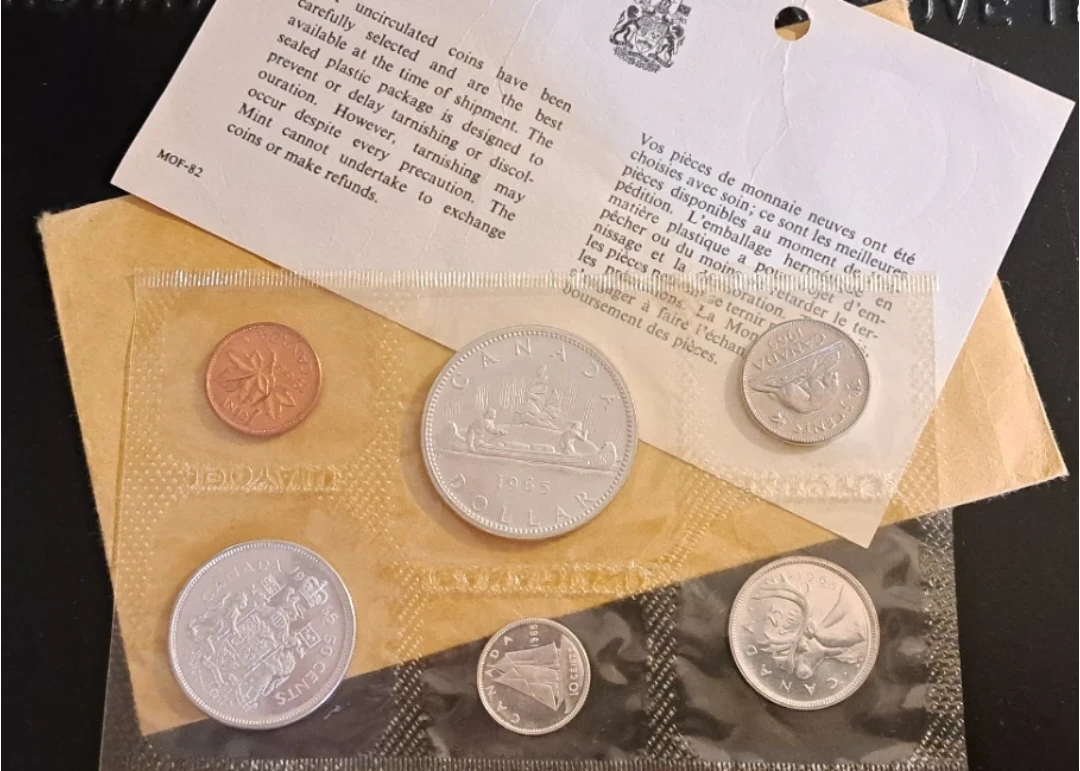1965 Canadian Mint Uncirculated .80 Silver Coin Set