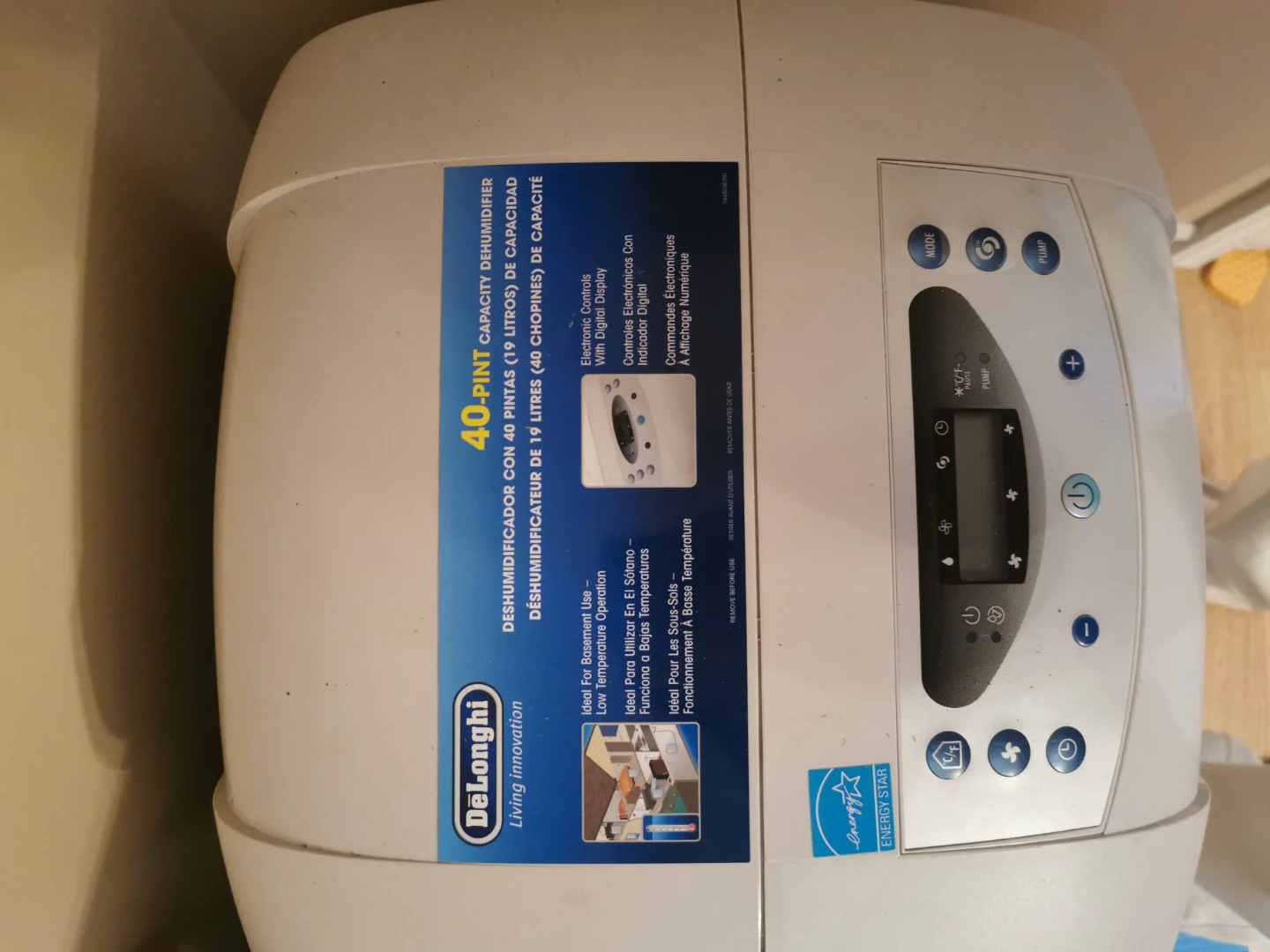 DeLonghi 40-Pint Pump Dehumidifier - photo 3
