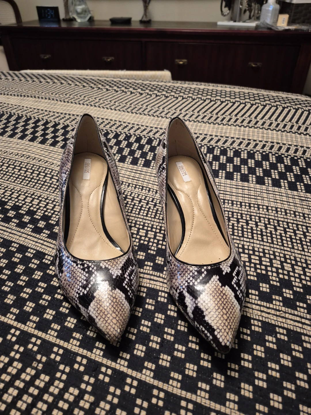 Geox Respixa Snake Print Heels