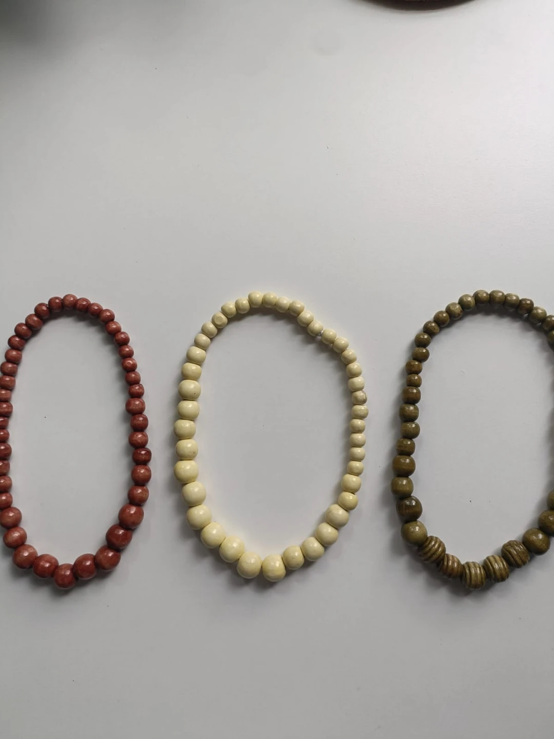 Set of Three Wooden Bead necklace