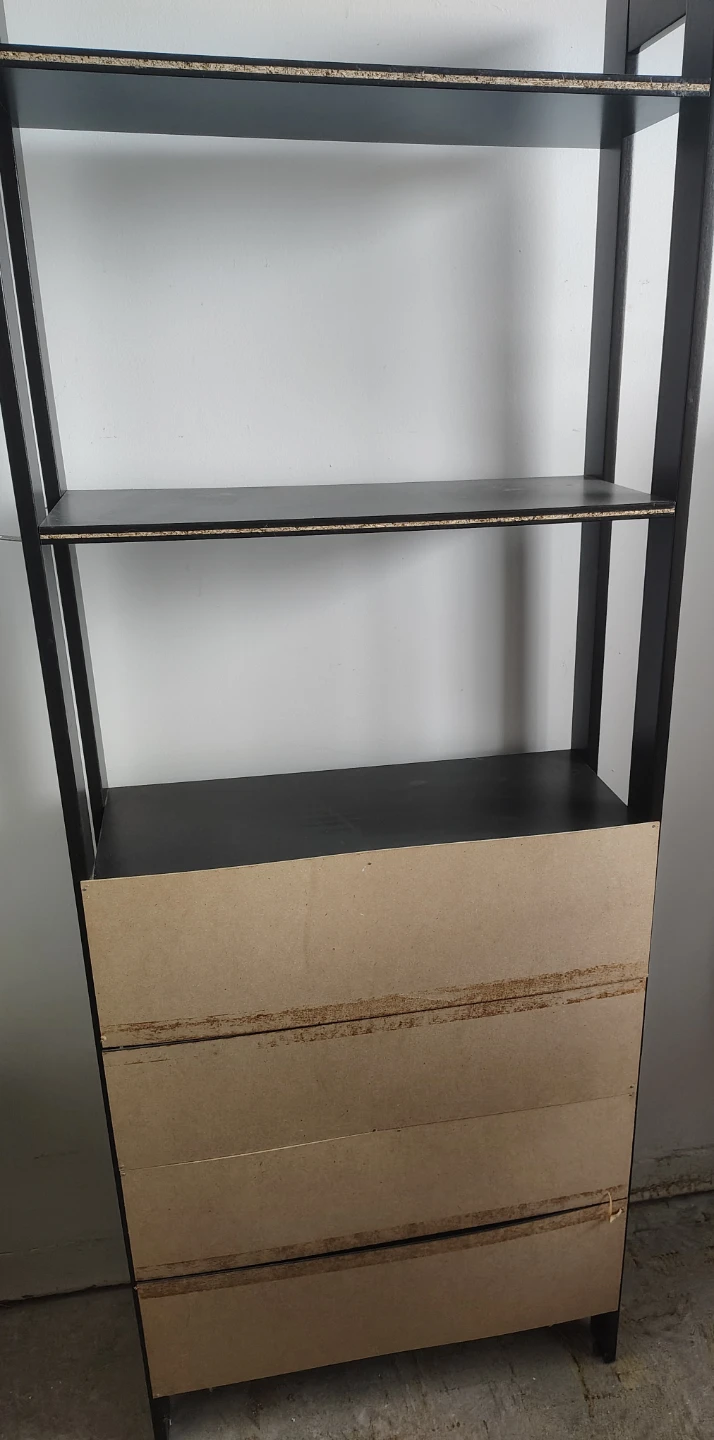 IKEA Black Wooden Ladder Shelf - photo 2