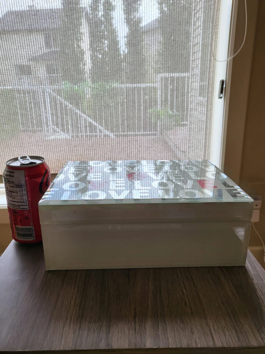 LOVE pattern mirrored storage box - photo 2