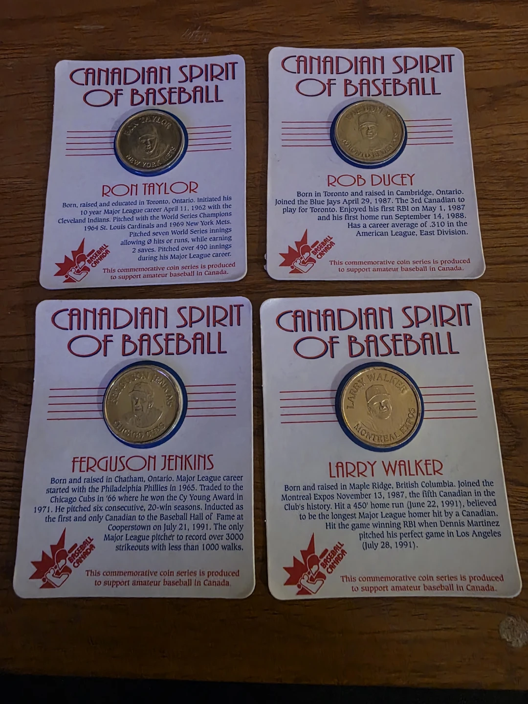 4 Canadian Spirit of Baseball Commemorative Coins
