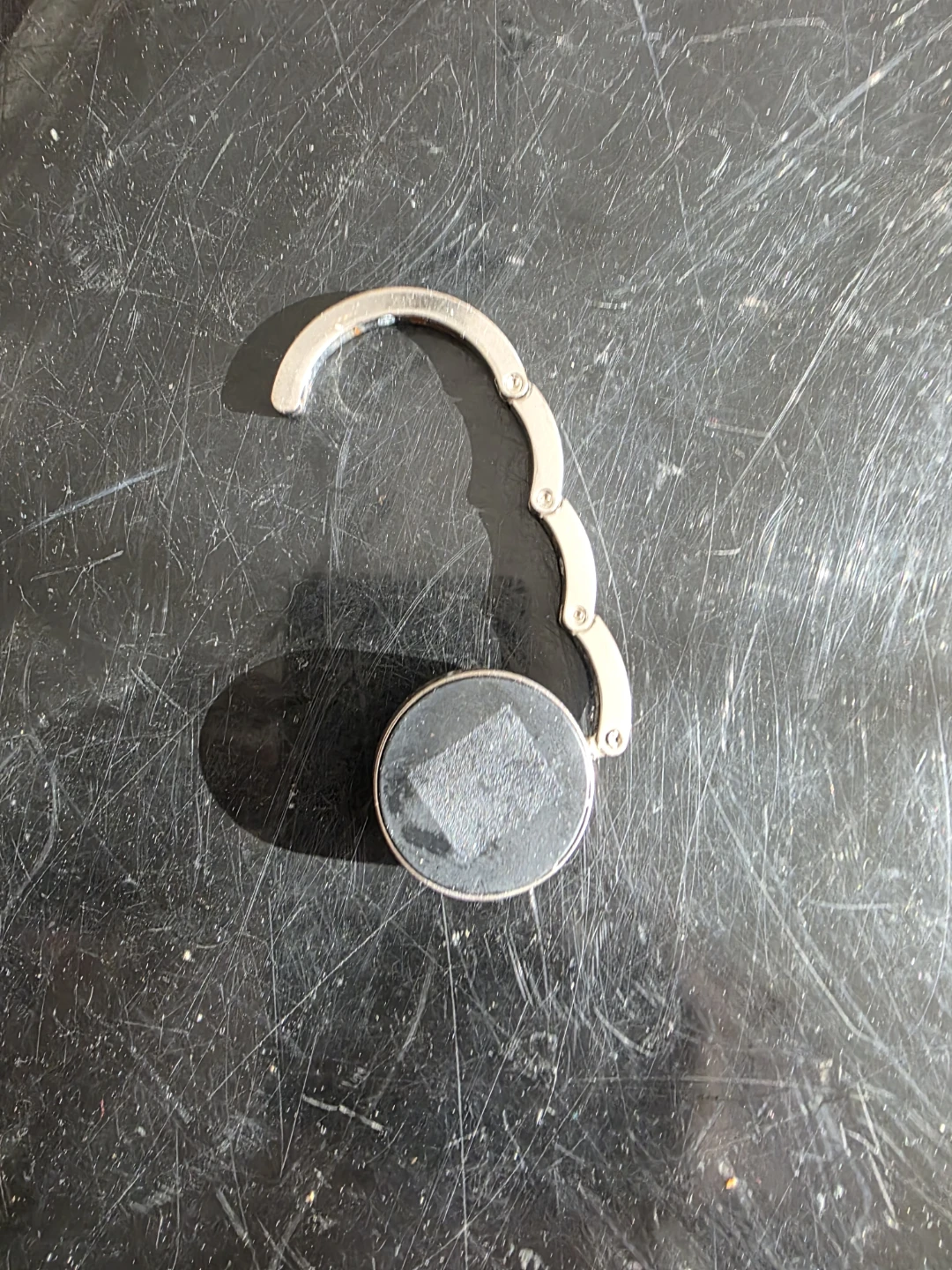 Hinged Purse Hook with Black Gemstone Accent - photo 2
