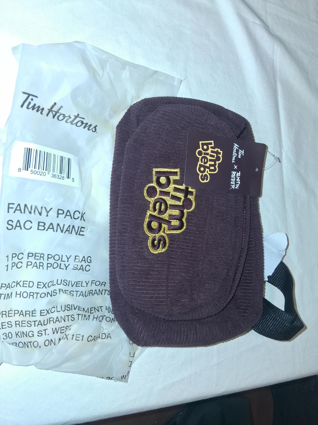 Tim Hortons x Justin Bieber Tim Biebs Fanny Pack