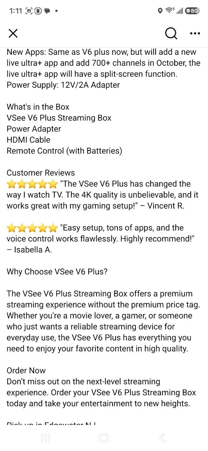 vSeeBox V6 Plus Streaming Box - photo 4