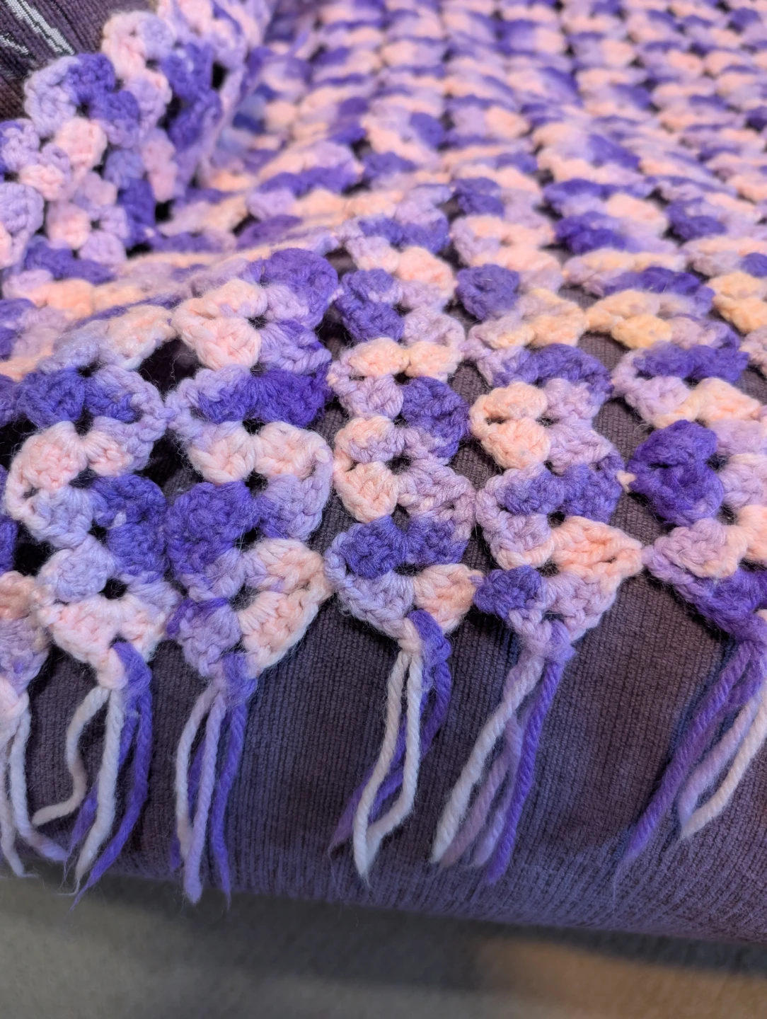 Crocheted blanket, vintage - photo 2