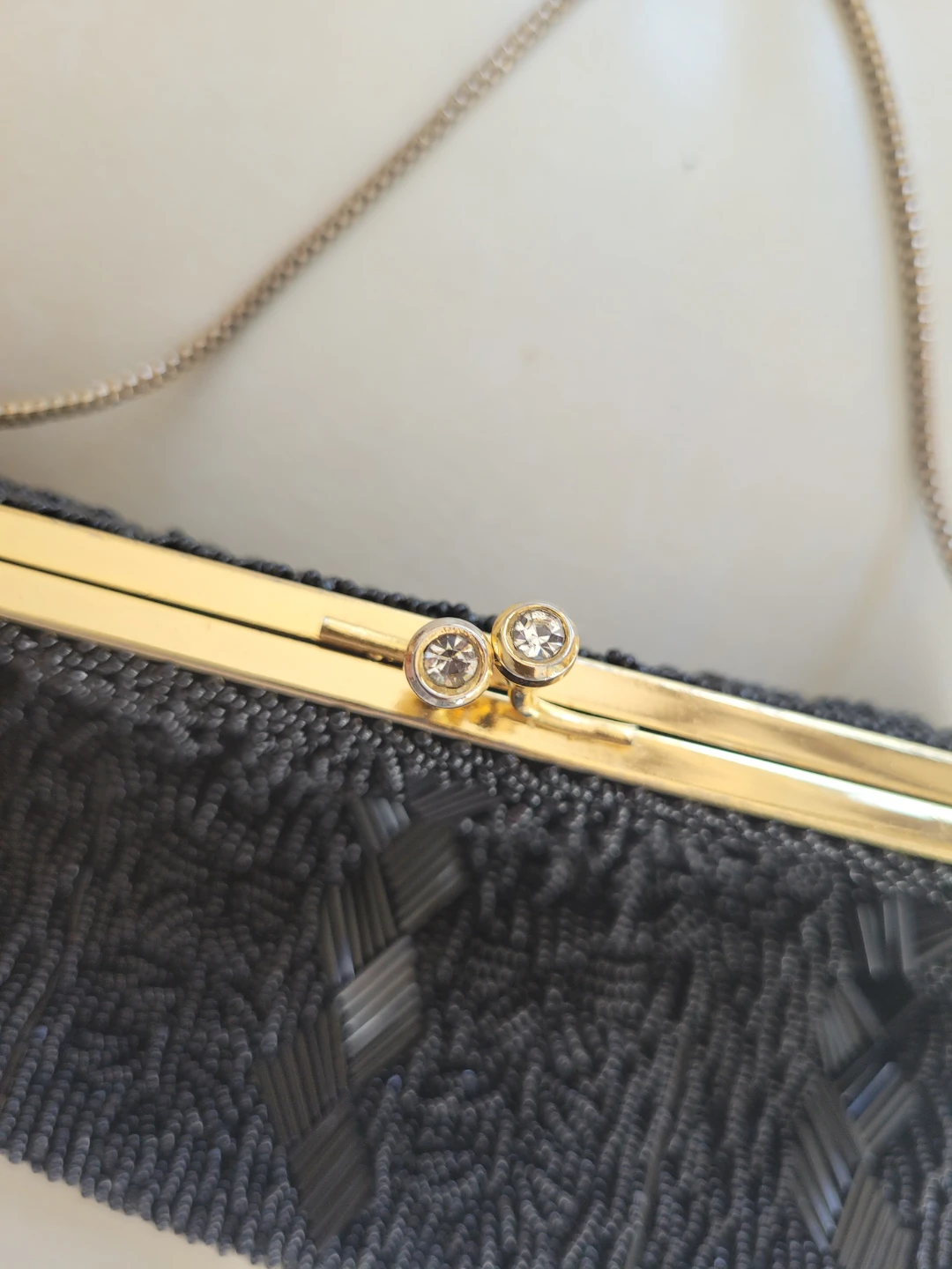 Vtg. Du Val Black Beaded Evening Bag - photo 3