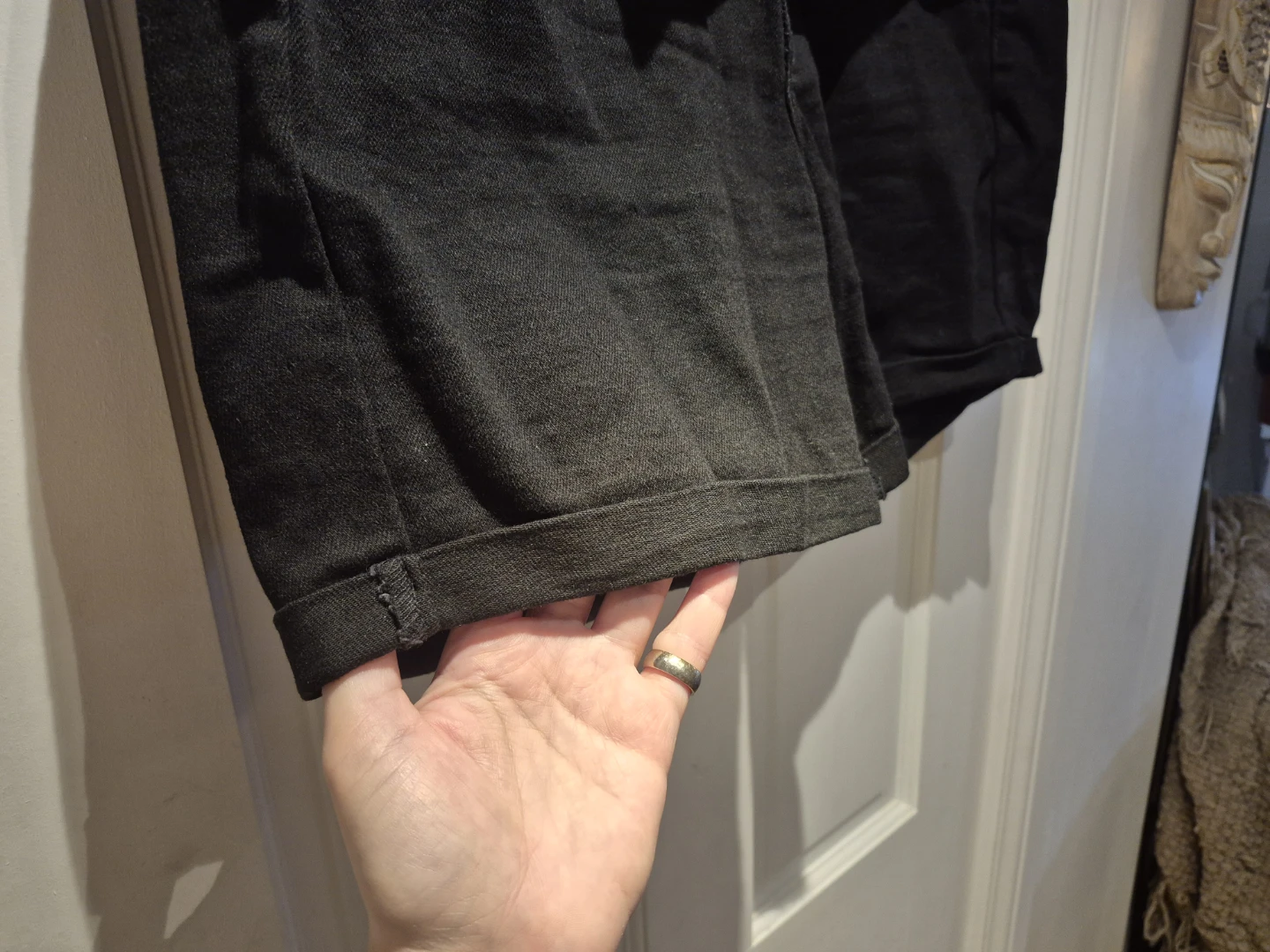 Old Navy High-Rise Wow Black Denim Shorts Size 10 - photo 5