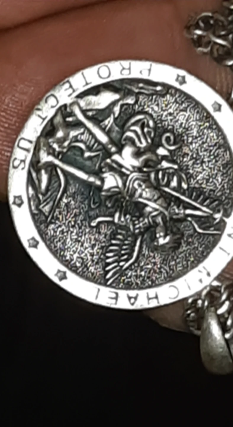 St. Michael Protect Us S925 Silver Pendant