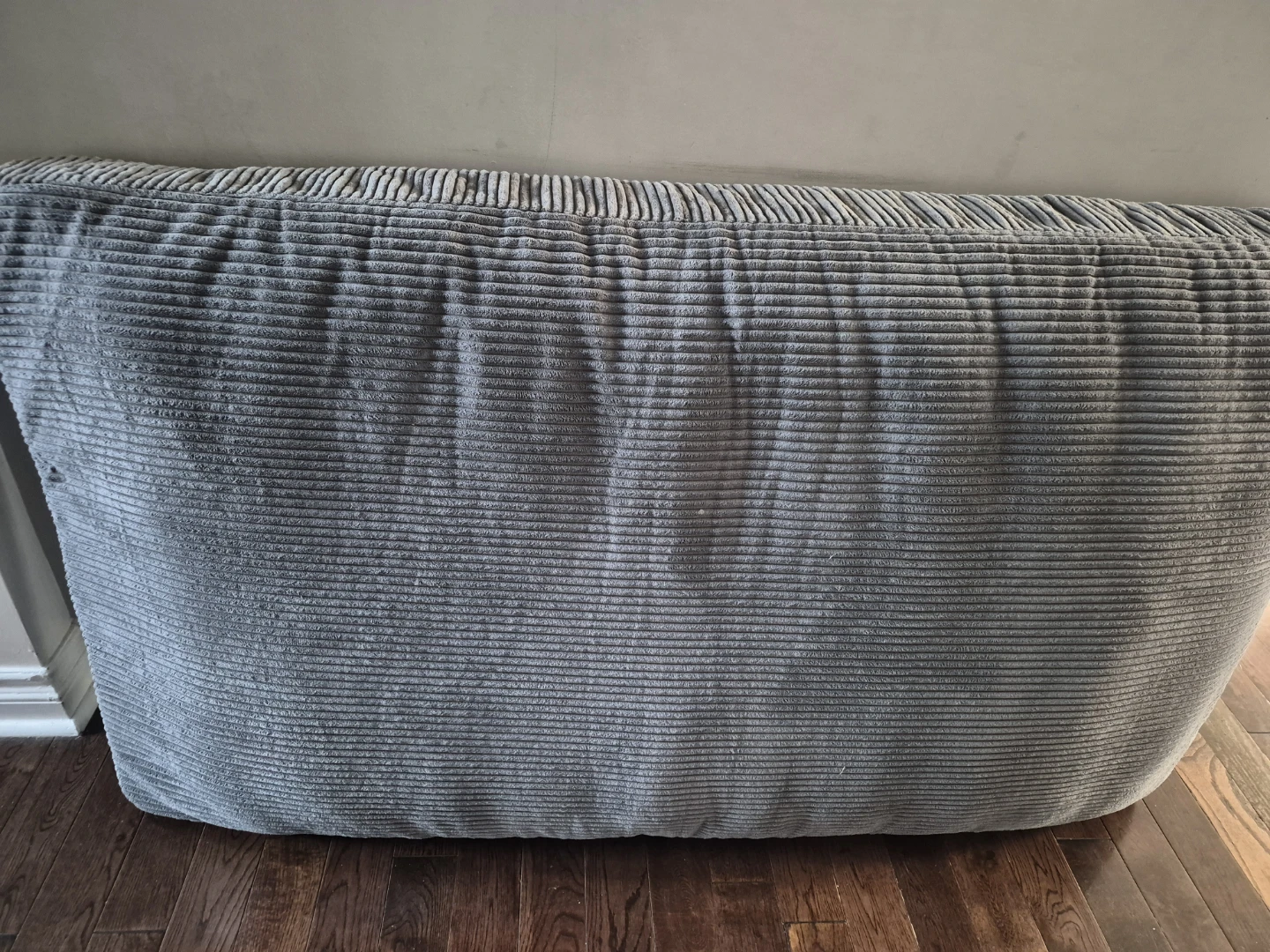 Grey Corduroy Floor Cushion - photo 2