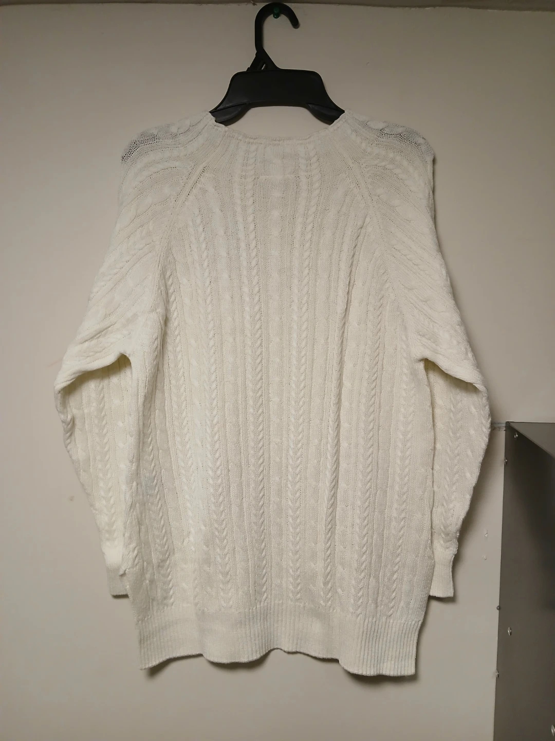 Bleu Gray White Cable Knit Sweater - photo 3
