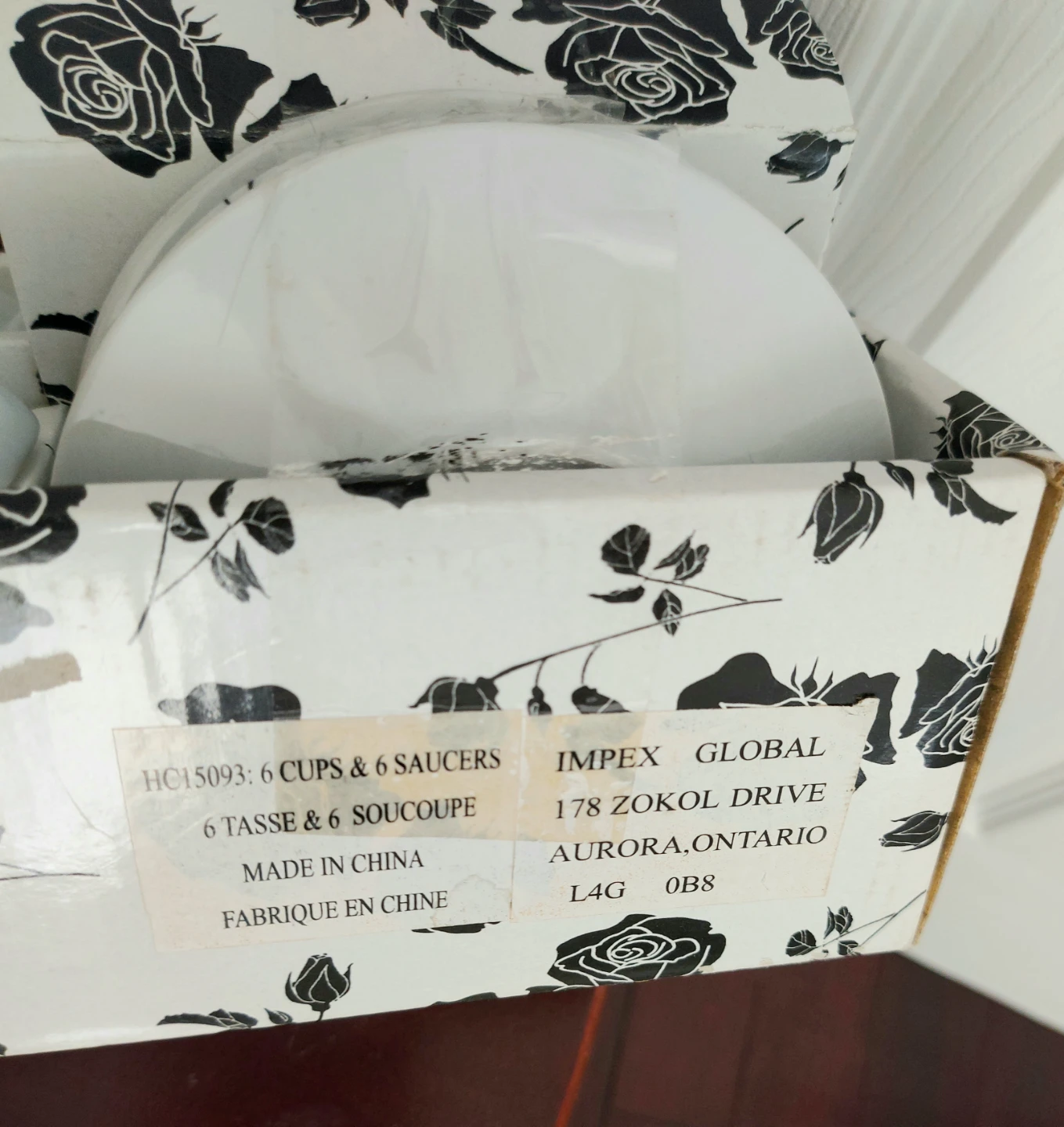 Black and White Floral Teacup Set - photo 5