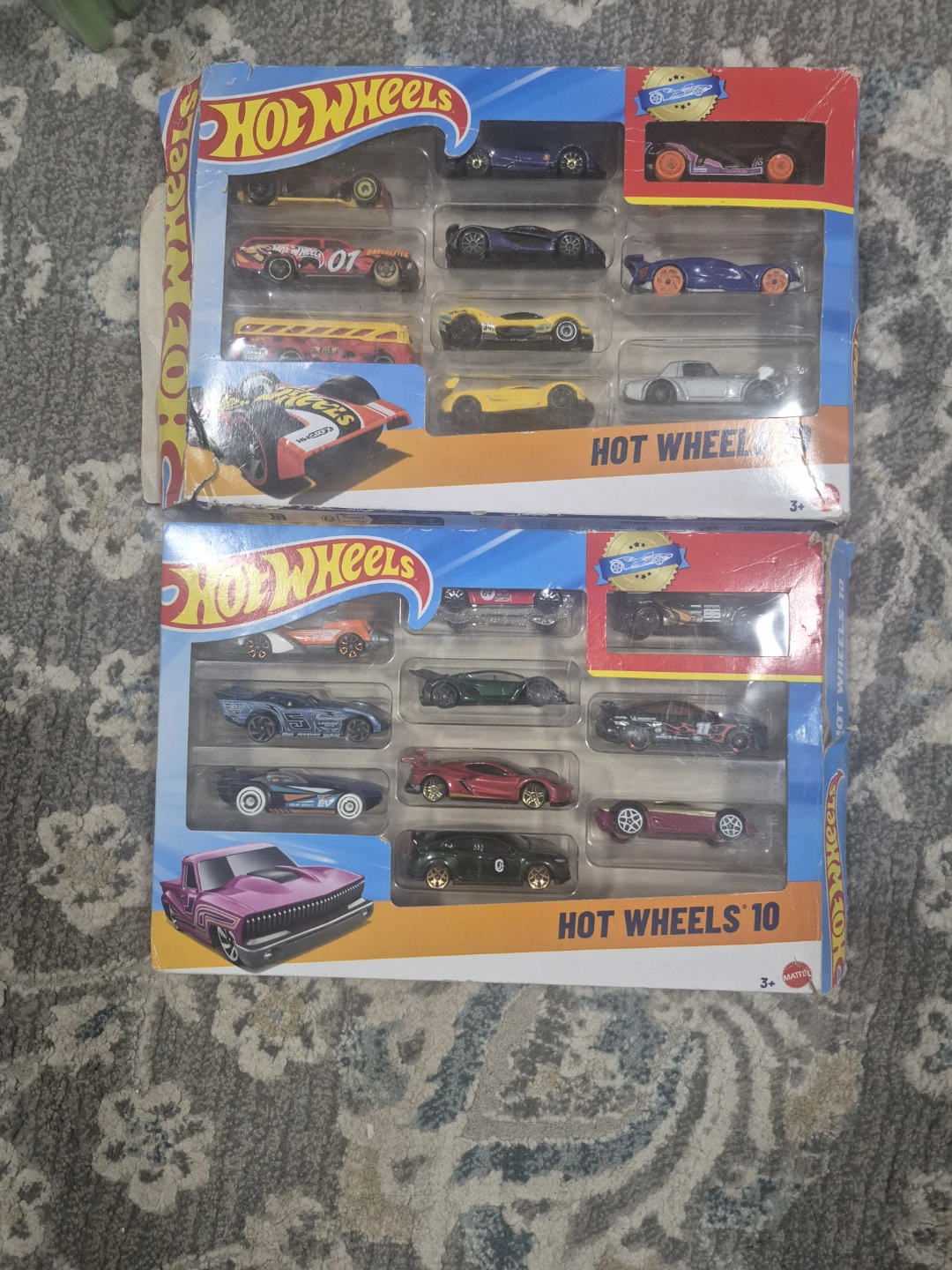 Two Hot Wheels 10-Pack Toy Car Sets