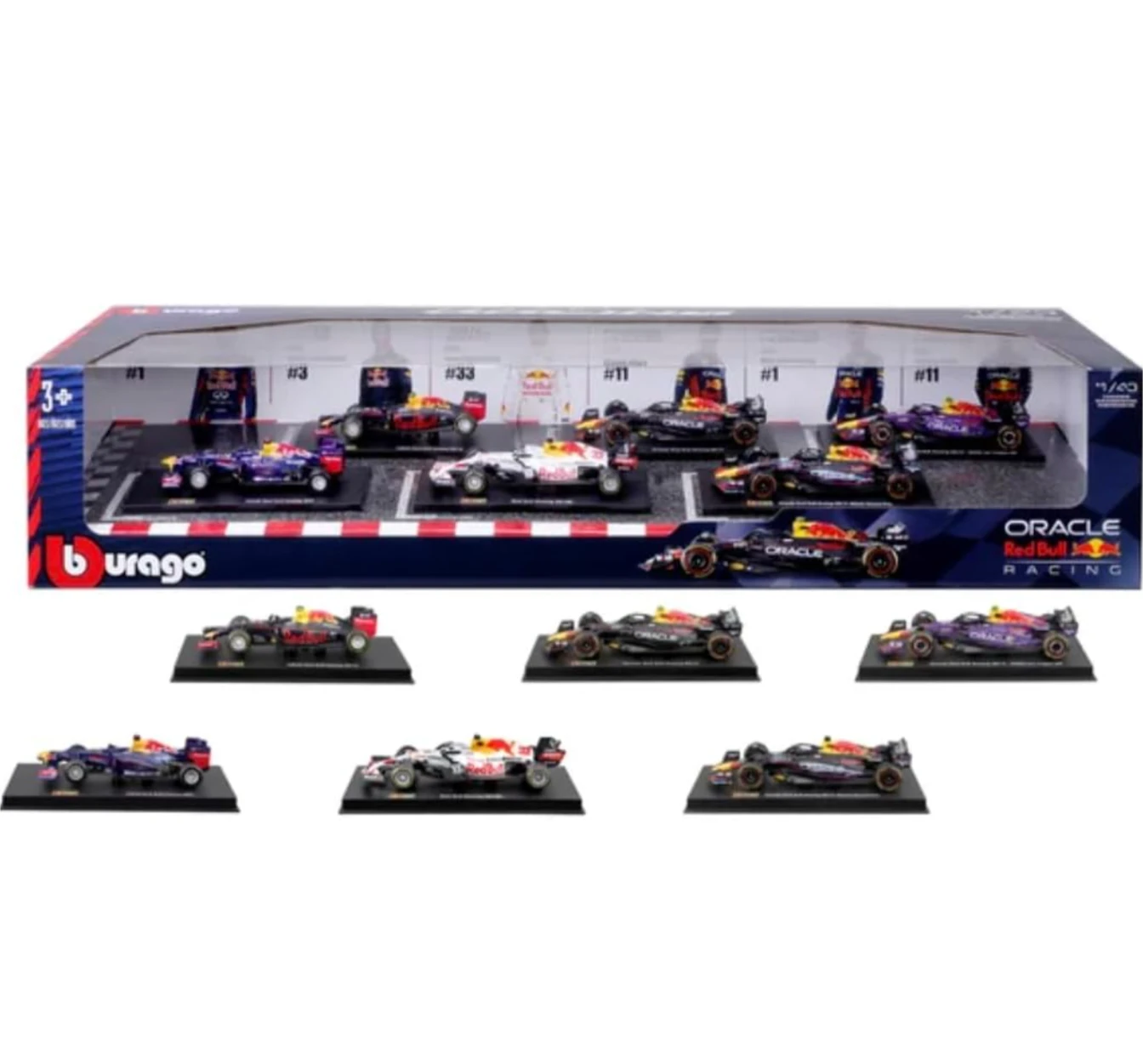 Bburago Oracle Red Bull Racing 1:43 Diecast Car Set