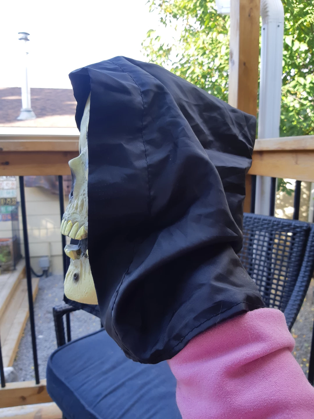 Grim Reaper skull mask / hood Halloween costume - photo 2