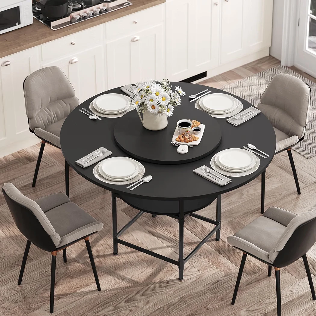 Modern Round Rotating Dining Table - photo 2