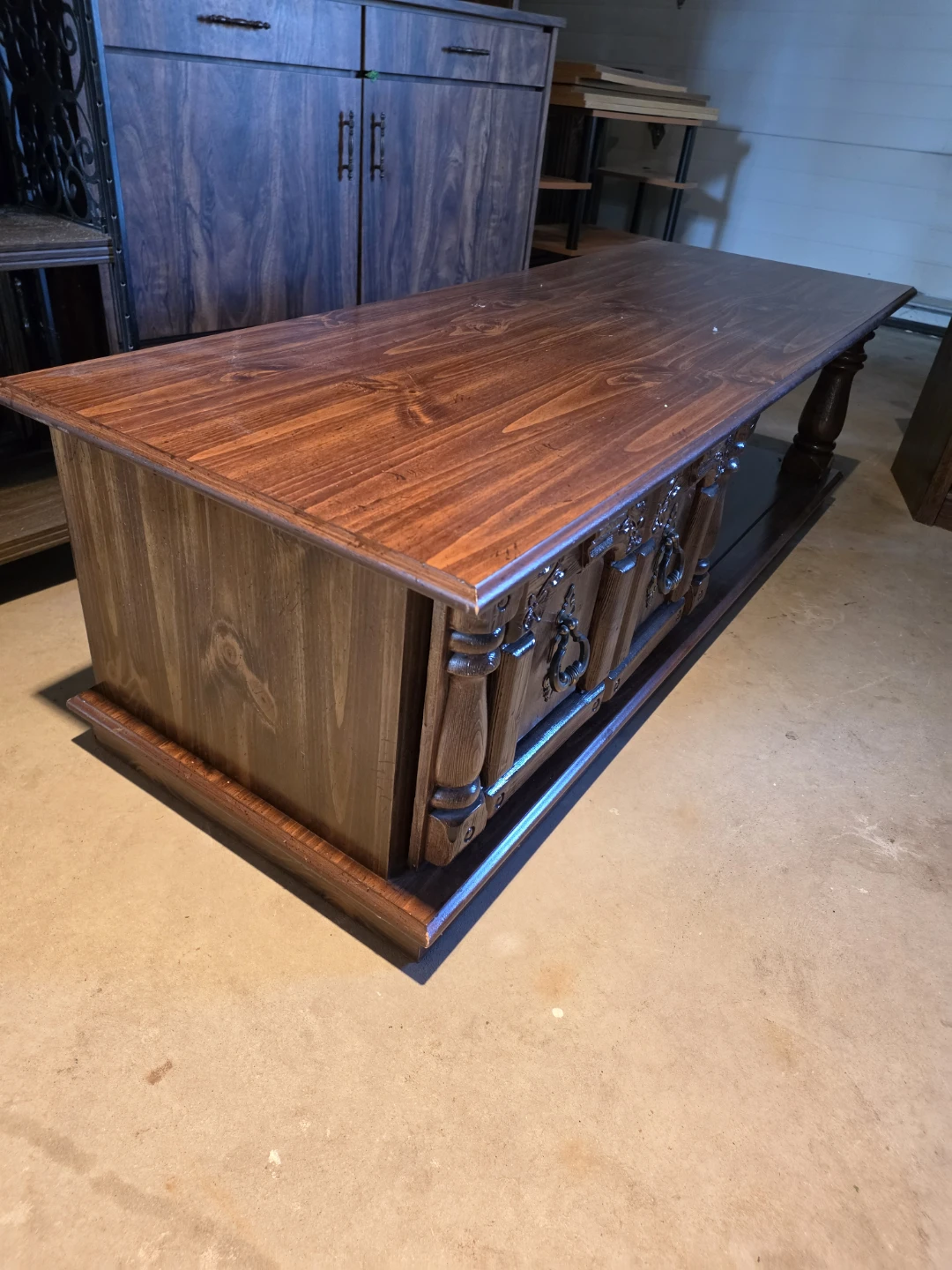 Vintage solid wood coffee table - photo 4