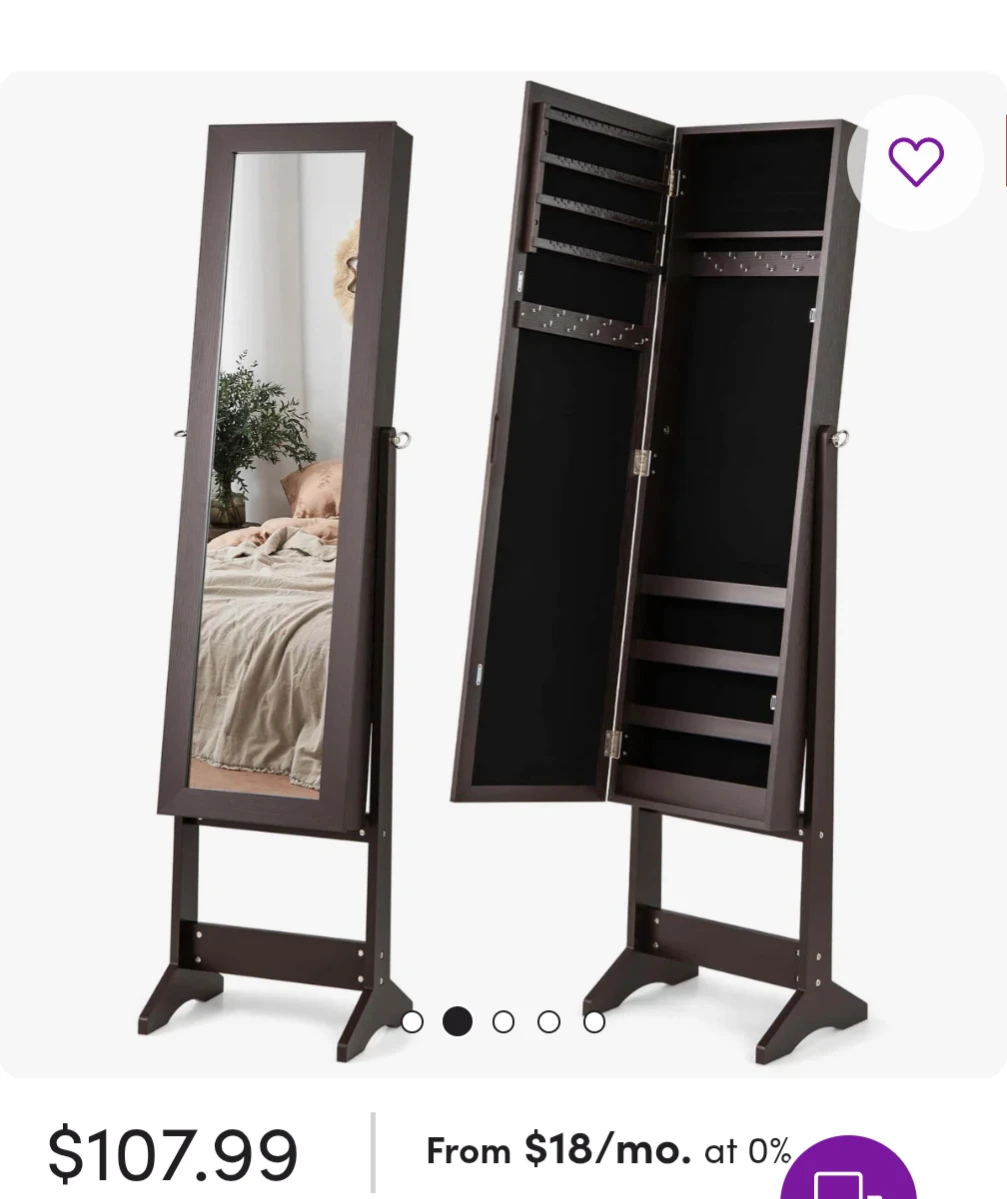 Swivel Vanity storage mirror with stand - photo 3