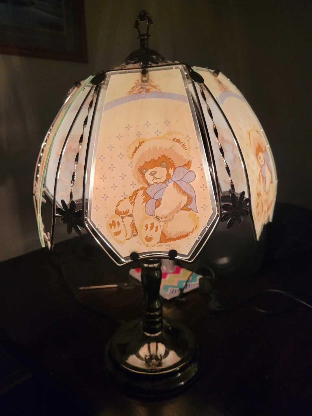 OK Lighting Teddy Bear Glass touch Table Lamp - photo 4