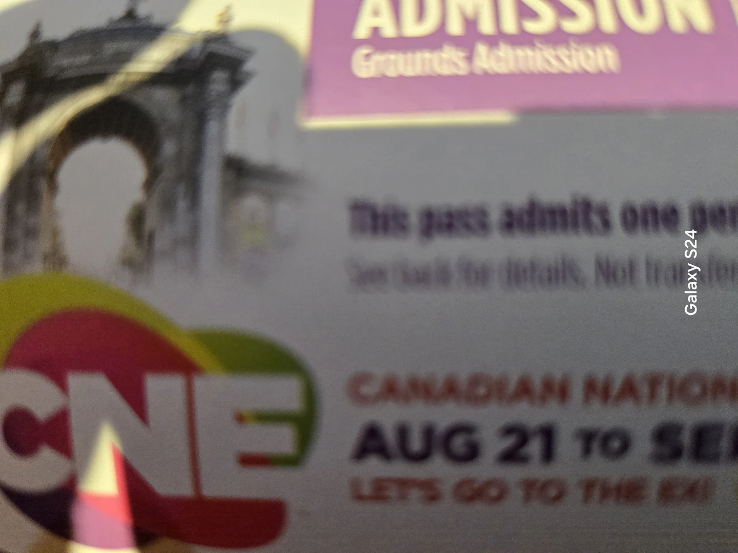 CNE Grounds Admission Pass