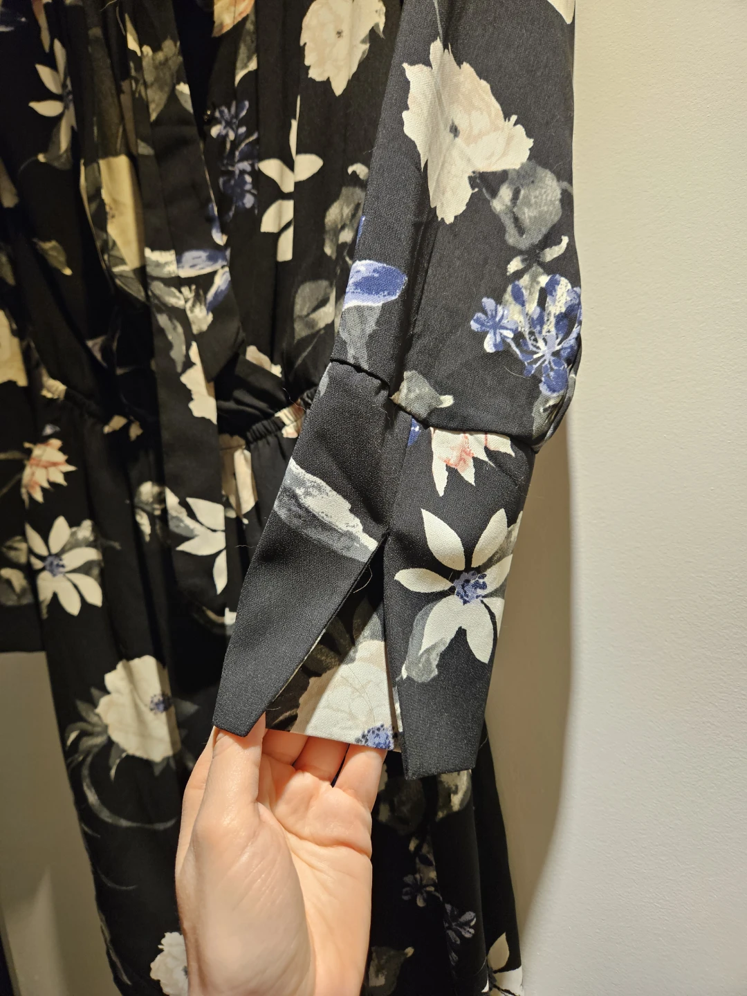 Black Floral Long Sleeve Dress - photo 2