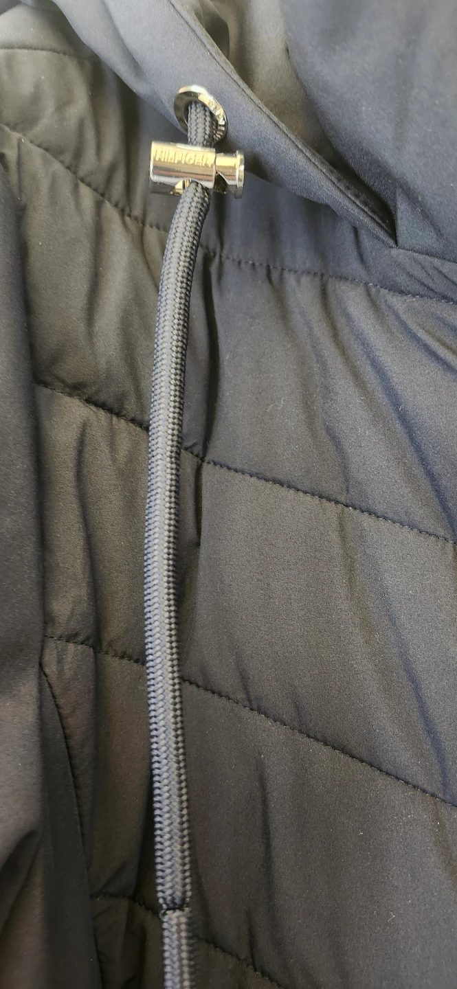New Tommy Hilfiger Women's Quilted Hooded Jacket Black XL - photo 4