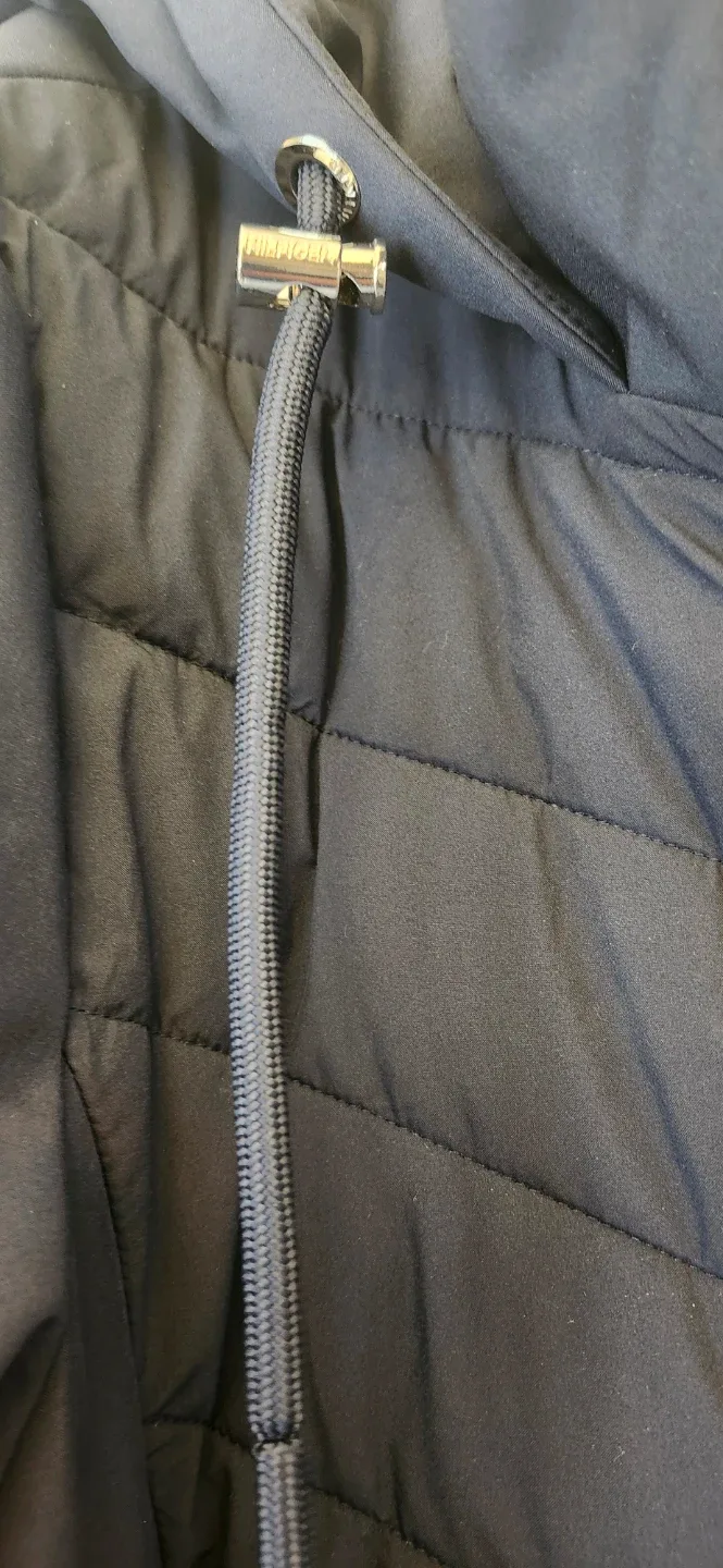 New Tommy Hilfiger Women's Quilted Hooded Jacket Black XL - photo 4