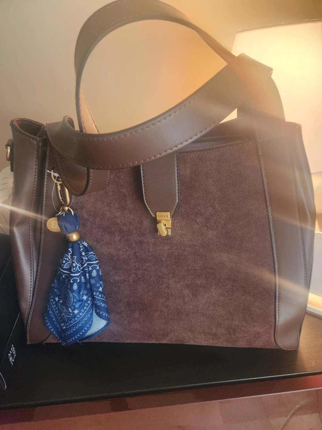 Bessie London brown handbag