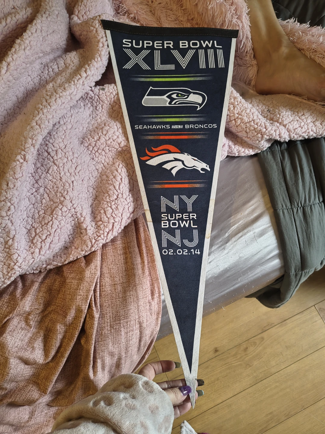 WinCraft Seattle Seahawks Super Bowl XLVIII Pennant Lot of 3 - photo 3