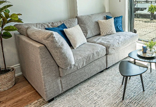 Grey fabric sofa