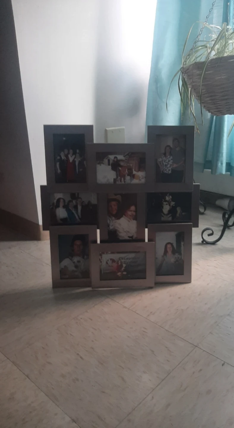 Collage picture frame standing or hanging