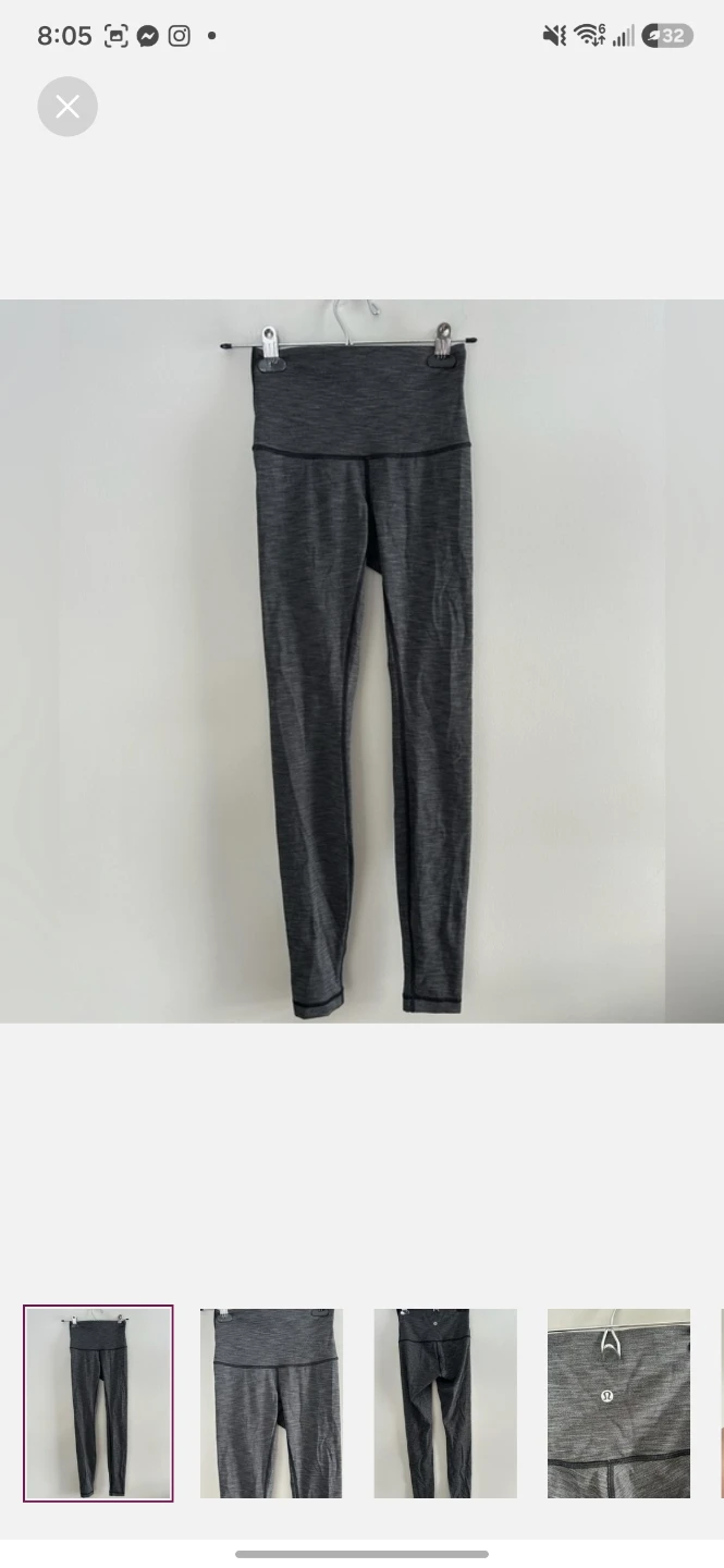 Lululemon Athletica High-Rise Leggings, Size 4