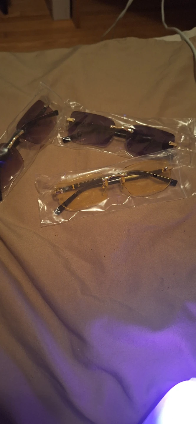 Rimless Rectangular Sunglasses - Multiple Colours - photo 2