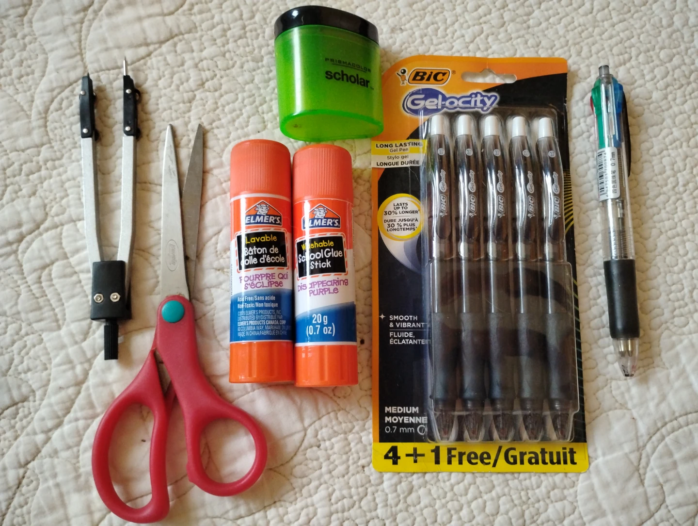 Stationery Assortment with Pens, Glue and Scissors