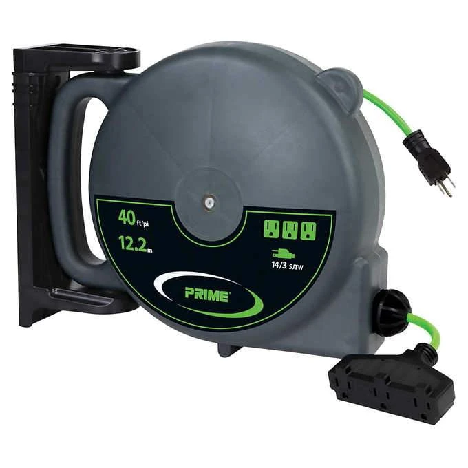 Prime Retractable Cord Reel - 40ft 12m - photo 2