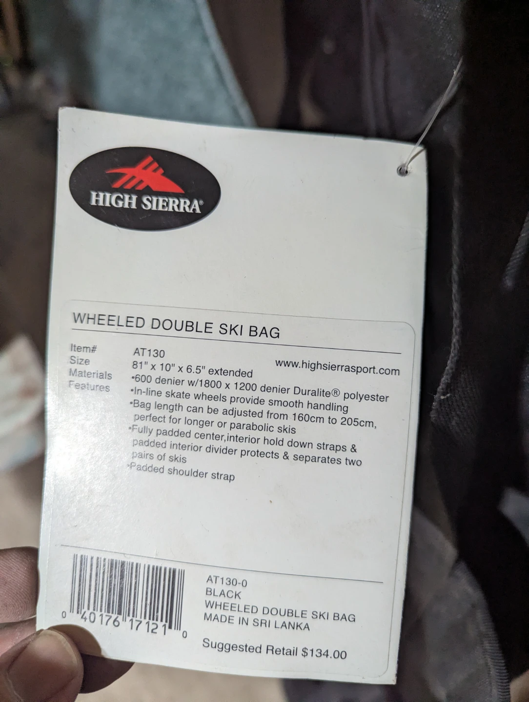 Black Ski Bag for two sets. - photo 2