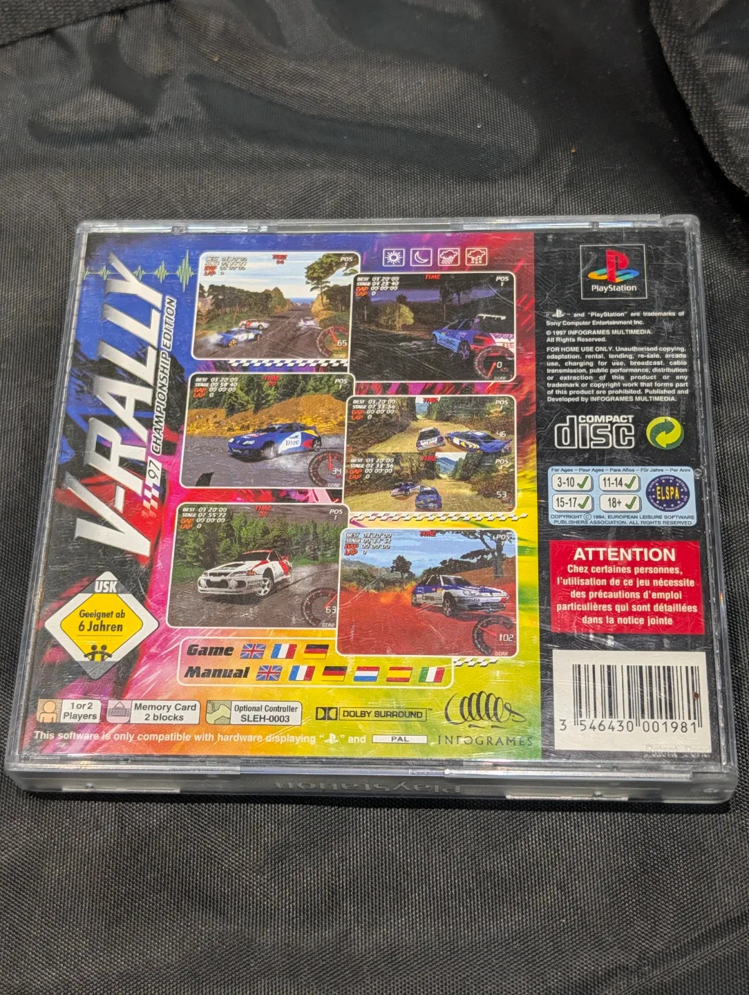 V-Rally 97 PS1 PAL game - photo 4