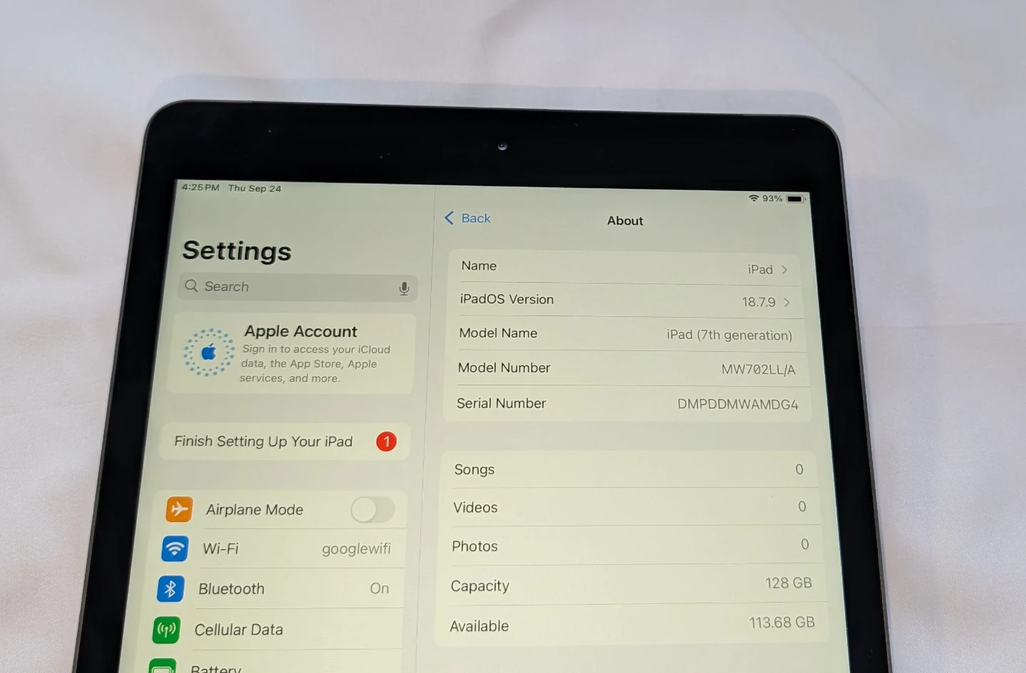 APPLE iPad 7 10.2 inch 128GB WIFI PLUS 4G CELLULAR UNLOCKED - photo 2