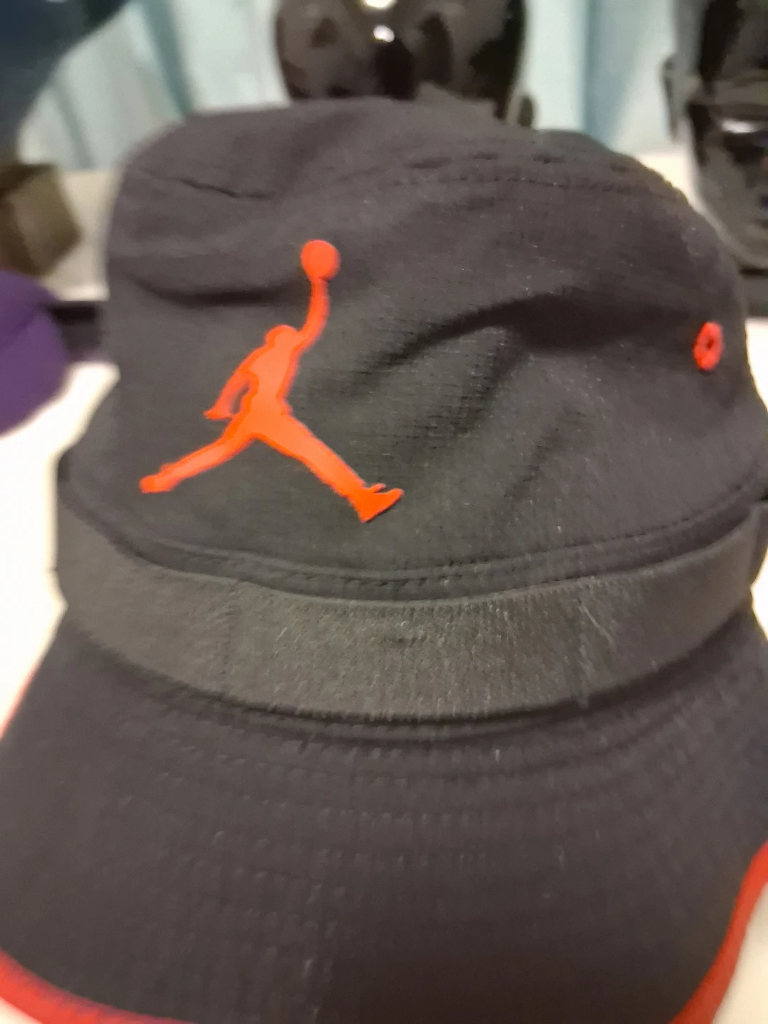 Youth Jordan Bucket Hat Black Red Jumpman Logo - photo 2