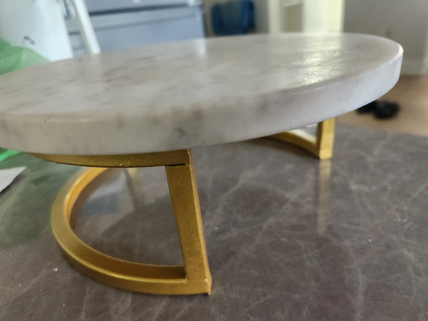 Marble and Gold Metal Display Stand