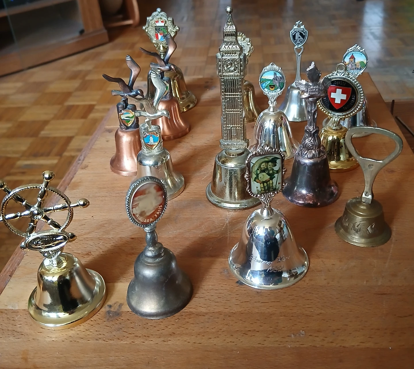 Collection of 14 Vintage Souvenir Bells