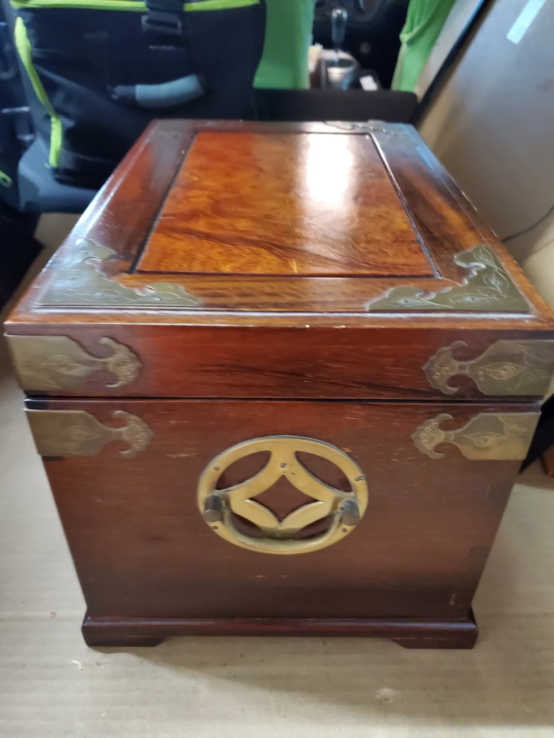 Vintage Chinese Style Wood Jewellery Box - photo 3
